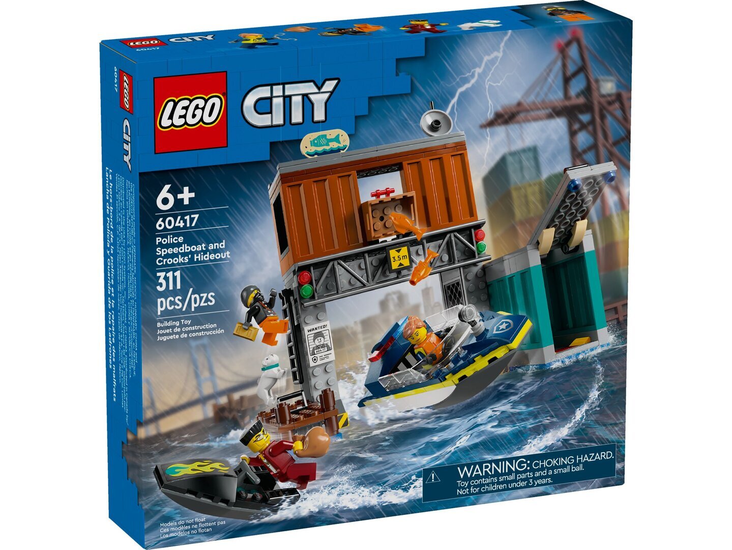 60417 LEGO® City Polizeischnellboot und Ganovenversteck