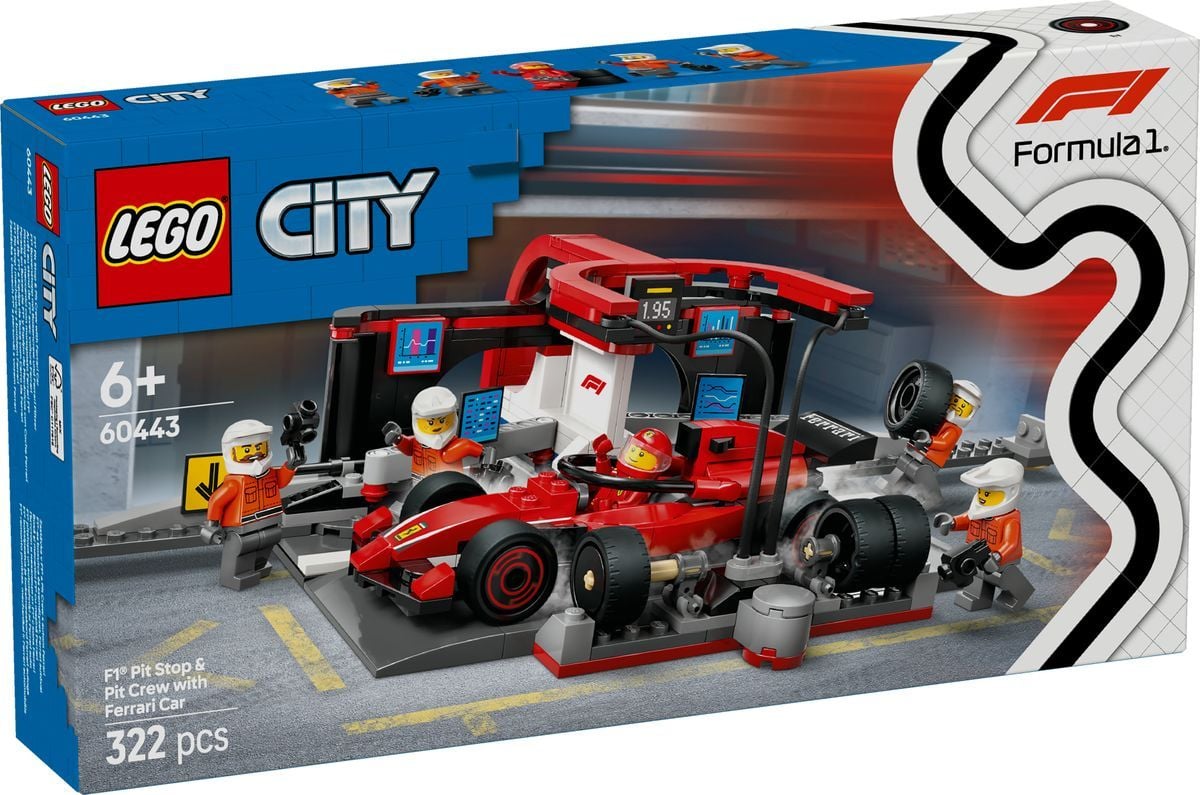 60443 LEGO® City F1® Boxenstopp mit Boxencrew und Ferrari Flitzer